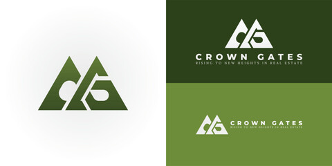 Wall Mural - modern cg emblem for real estate. its sharp, upward forms symbolize growth, innovation, and strong f