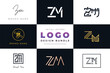 © Gfxvect Pro - Initial letters ZM Logo Design Bundle