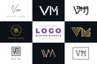 © Gfxvect Pro - Initial letters VM Logo Design Bundle
