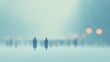 © Сергей Захаров - minimalistic vintage scene featuring people in background blurred offering abundant copy space