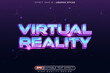 © Azza - Editable 3d neon text effect virtual reality for gaming poster and flyer design