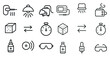 © Svitlana - Electronic appliances line icons set – outline, linear, household and tech symbols