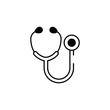 © TAMS - Stethoscope icon design with white background stock illustration