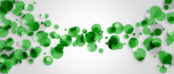 Wall Mural - abstract background. green circle dot unique isolated white background