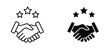 © SANALRENK - Handshake with stars icon.