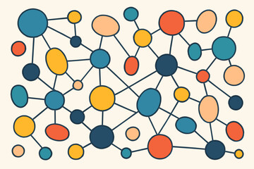 abstract network connection concept. social media communication structure. data technology system wi