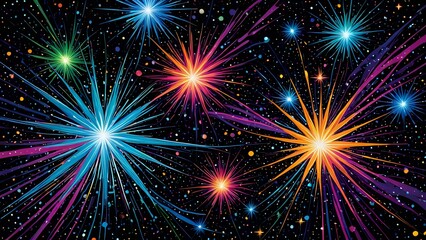 fireworks in the night sky