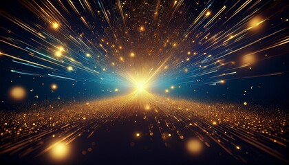 Wall Mural - slow moving glitter particles expand outward evoking a magical atmosphere vertical