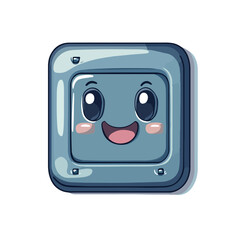 Wall Mural - playful electric socket cartoon vector illustration