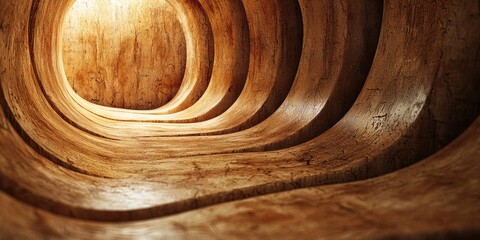 Sticker - an abstract visual emphasizes wood textures by highlighting the interplay of light and shadow, creat