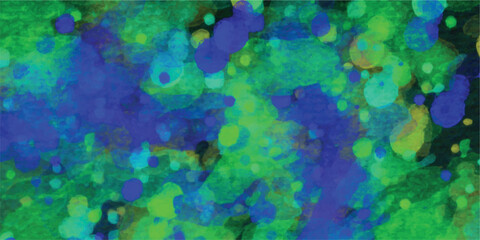 Wall Mural - Abstract watercolor splatter background in vibrant green and blue hues a decorative artistic design with brush strokes for creative projects