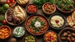 © Niwat - Colorful Mediterranean Feast with Variety of Dishes and Ingredients