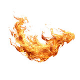 A majestic silhouette of a flaming dragon transparent background