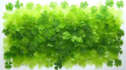 Wall Mural - Abundant Green Clover Leaf Background Texture