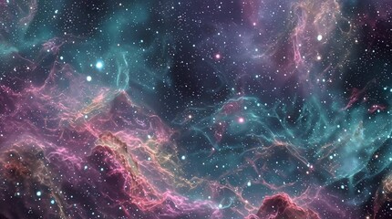 Wall Mural - abstract colorful universe nebula clouds in space