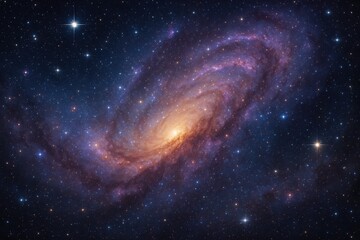 Wall Mural - Expansive cosmos with brilliant stars and nebula formations in deep space