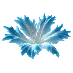 Iris transition for minimal flare concept. A stunning blue flower with delicate petals and intricate design.
