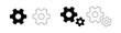 © Ibad Ullah - gear and cogwheel icon set Minimal Vector outline style