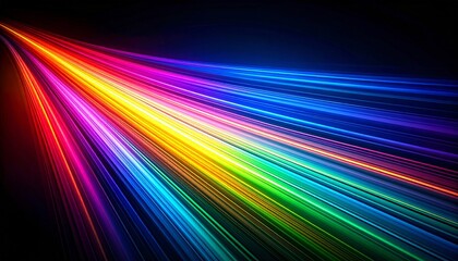 Wall Mural - abstract rainbow color spectrum background with bright lines, waves, and gradient motion