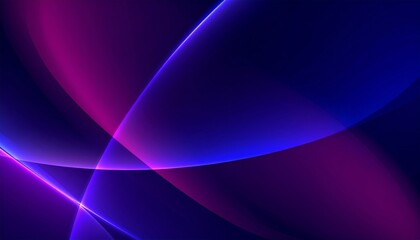 Wall Mural - abstract blue background with flowing light lines, a smooth wave of purple and pink energy