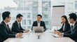 © rudesignstd - Business Meeting: Asian Professionals Collaborate in Modern Office