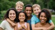 © rudesignstd - Happy Multiracial Family Portrait Outdoors