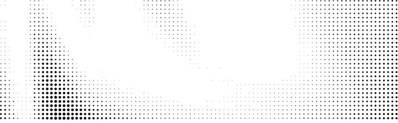 Wall Mural - Abstract wave lines halftone pattern. Black and white vector illustration	