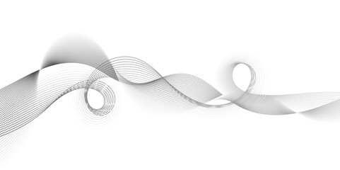Wall Mural - abstract grey, white smooth element swoosh speed wave modern stream background. wave with lines crea