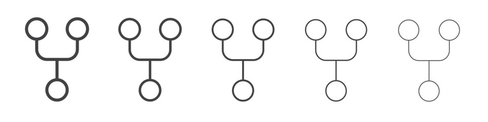 Code fork icon outline ilustration vector symbol