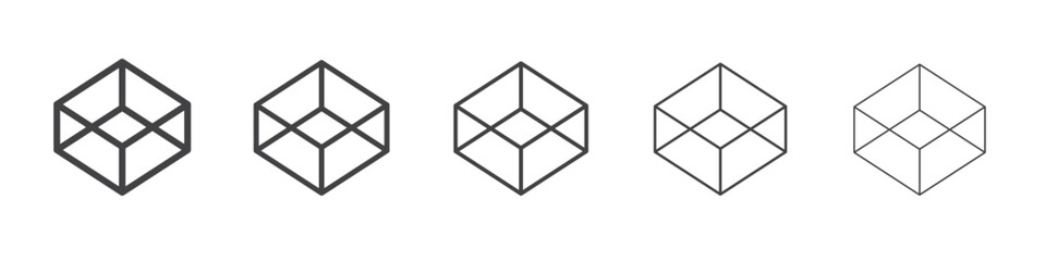 Codepen icon outline ilustration vector symbol
