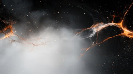 Wall Mural - An ethereal cosmic background featuring swirling nebulas and stars in an abstract composition, representing the vastness of space and the mystery of the universe.