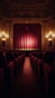 © RaptorWoman - Luxurious theater interior showcasing red velvet curtains on a grand stage, evoking classic elegance and anticipation.