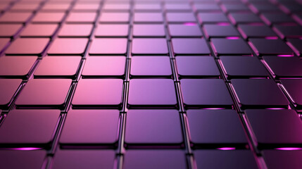 Wall Mural - abstract background featuring glossy tiles arranged in a grid pattern with varying shades of purple 