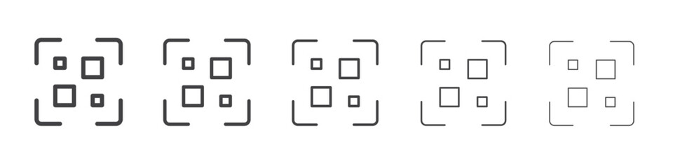 Qr code icon outline ilustration vector symbol