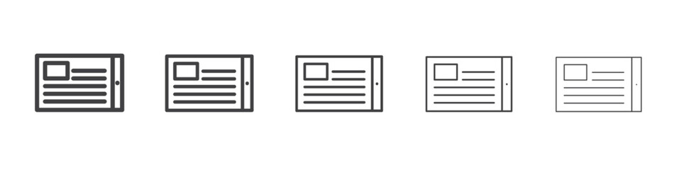 web Ui interface icon outline ilustration vector symbol