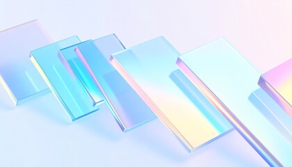 Wall Mural - pink and blue adhesive notes on an abstract colorful background, perfect for office reminders or bus
