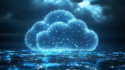 Resource planning software, cloud enterprise suite, flat design illustration