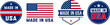 © gd-house - Made in USA Labels Set – made in the USA logo, USA flag,  American Product Label, Logo, Emblem, American Product Emblem for Business, and Seal Vector