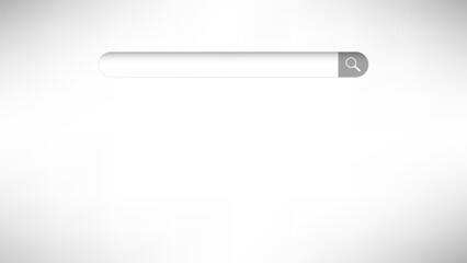 Search bar interface on minimalist light grey gradient background
