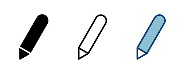 Poster - pencil icon vector isolated on white background. pencil vector icon