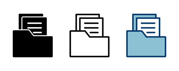Poster - folder icon vector isolated on white background. folder and documents icon. icon archive