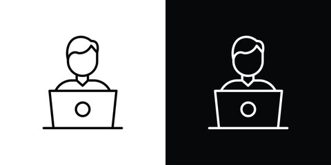 Programmer icon vector, Symbol, logo illustrations