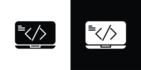 Display code icon. Design for website and mobile apps.
