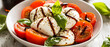 © Mcgui - Fresh Caprese Salad with Cherry Tomatoes, Mozzarella Balls, and Basil Leaves