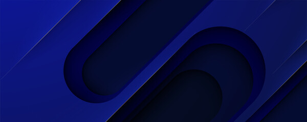 Canvas Print - abstract blue background with flowing lines and digital wave design