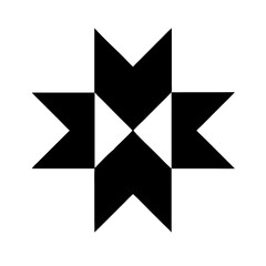 geometric star pattern icon vector illustration