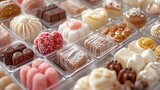100. Retail-ready photo of assorted bakery sweets in clear clamshell packaging