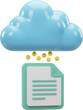 © Meow Creations - Cloud computing data transfer, golden coins raining onto a digital document icon