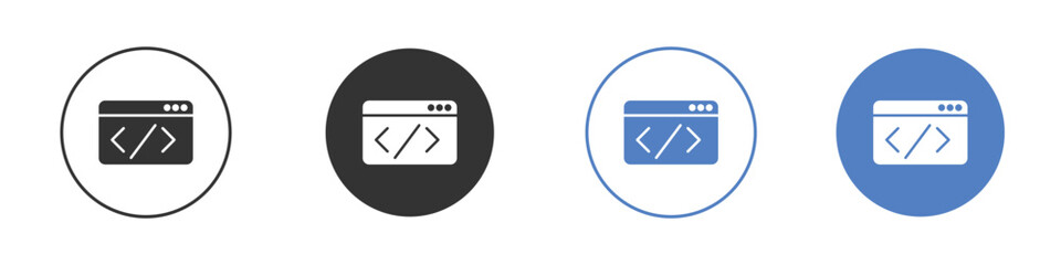 Web Code icon symbol set. vector graphic design