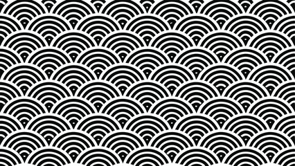  Half Circle Arches Repeat In Rows - Botanical Seamless Vector